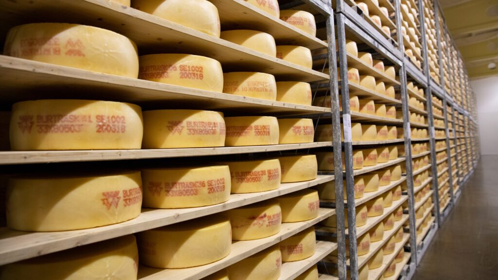 Hylla på Västerbottensostlagret